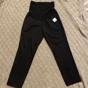 Black maternity work pants